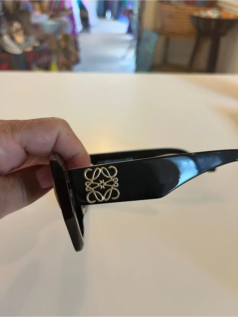 Loewe Square Screen LW40129U Geometric Sunglasses w/Grey Lenses & anagram logo